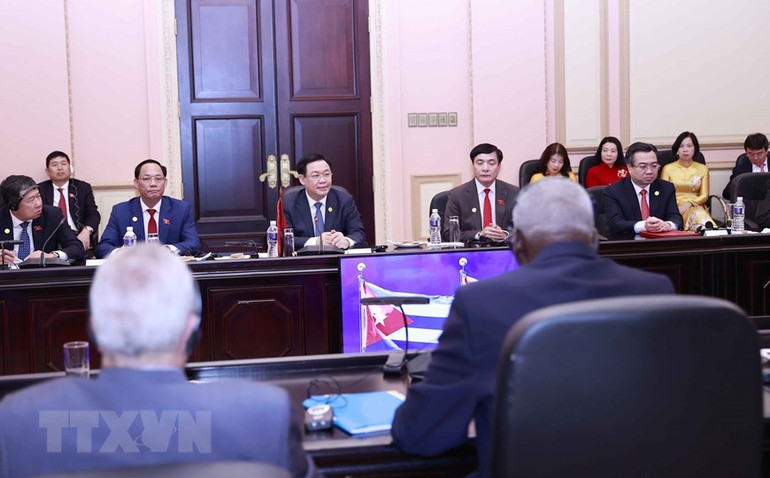 Chủ tịch Quốc hội Vương Đình Huệ phát biểu. (Ảnh: Doãn Tấn/TTXVN)