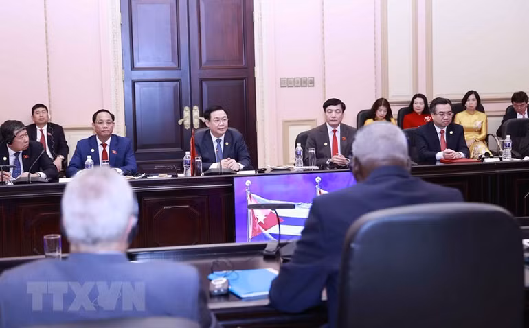 Chủ tịch Quốc hội Vương Đình Huệ phát biểu. (Ảnh: Doãn Tấn/TTXVN)