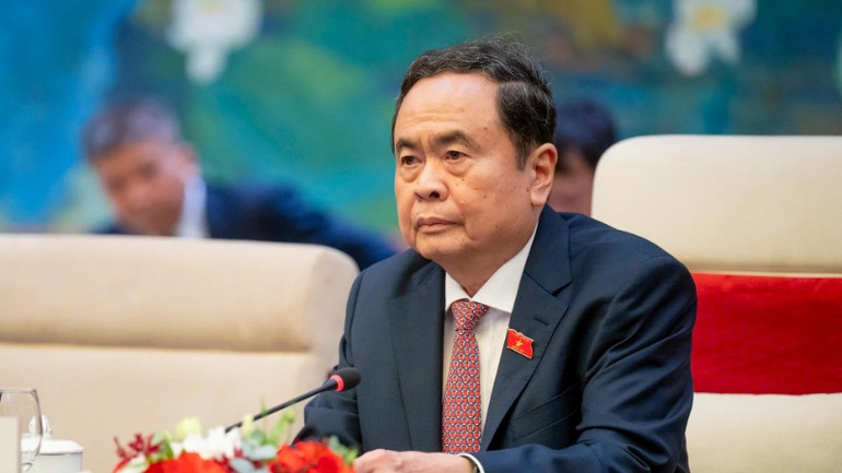 Chủ tịch Quốc hội Trần Thanh Mẫn phát biểu tại hội kiến. (Ảnh: ĐĂNG ANH) Chủ tịch Quốc hội Trần Thanh Mẫn phát biểu tại hội kiến. (Ảnh: ĐĂNG ANH)