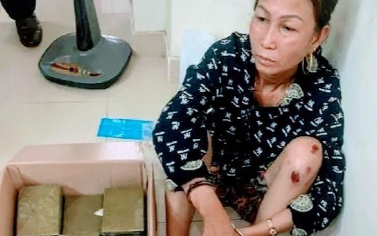 Đặng Thị Huệ cùng số ma túy lớn đã bị cơ quan chức năng bắt giữ.
