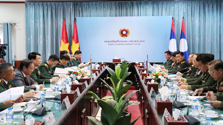 Quang cảnh hội đàm giữa hai bên. (Ảnh: TRỊNH DŨNG)