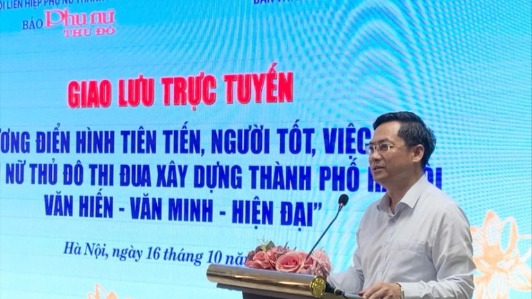 Phó Chủ tịch Ủy ban nhân dân thành phố Hà Nội Hà Minh Hải phát biểu.