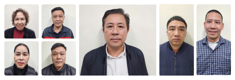 Các bị can trong vụ án. (Nguồn: Bộ Công an) Các bị can trong vụ án. (Nguồn: Bộ Công an)