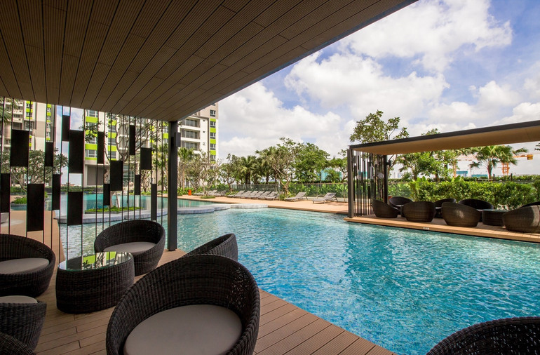 Khu thư giãn thuộc dự án Vista Verde TP Hồ Chí Minh do KN Holdings và CapitaLand.