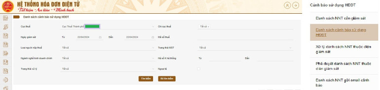 Chức năng cảnh báo sử dụng hóa đơn điện tử trên ứng dụng Quản lý hóa đơn điện tử áp dụng đối với người nộp thuế là các tổ chức, doanh nghiệp và hộ kinh doanh, cá nhân kinh doanh có đăng ký sử dụng hóa đơn điện tử.