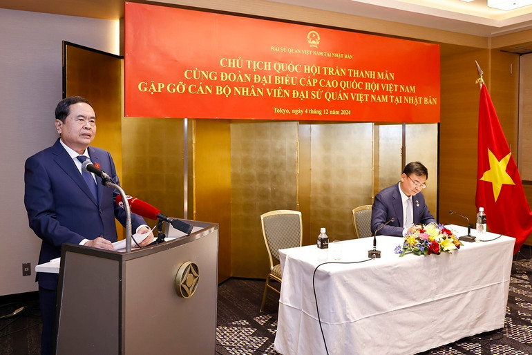 Chủ tịch Quốc hội Trần Thanh Mẫn phát biểu. (Ảnh: Doãn Tấn – TTXVN)