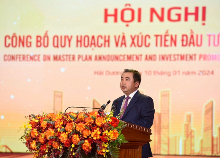 Bí thư Tỉnh ủy Hải Dương Trần Đức Thắng phát biểu.