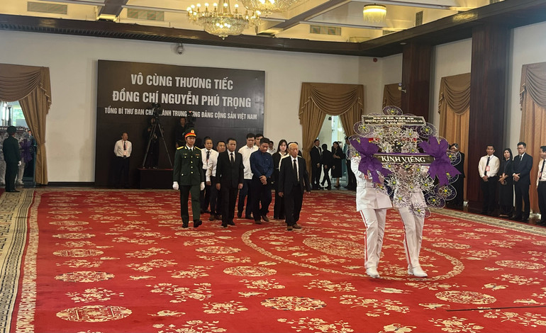 Toàn cảnh Lễ viếng Tổng Bí thư Nguyễn Phú Trọng: Trang nghiêm và xúc động ảnh 91