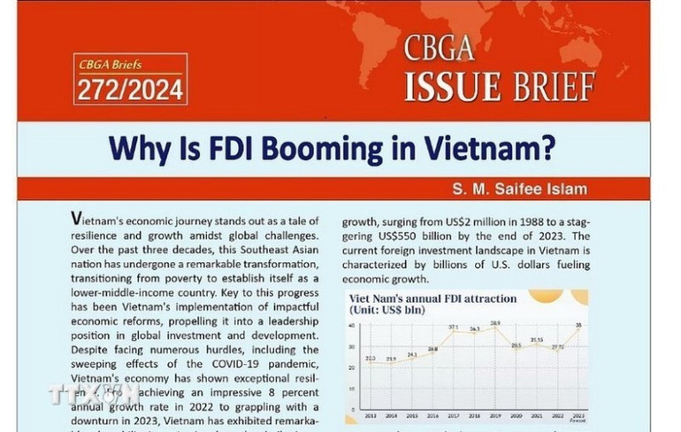 Bài viết đăng tải trên trang mạng https://www.cbgabd.org ngày 4/4. (Ảnh: TTXVN phát)