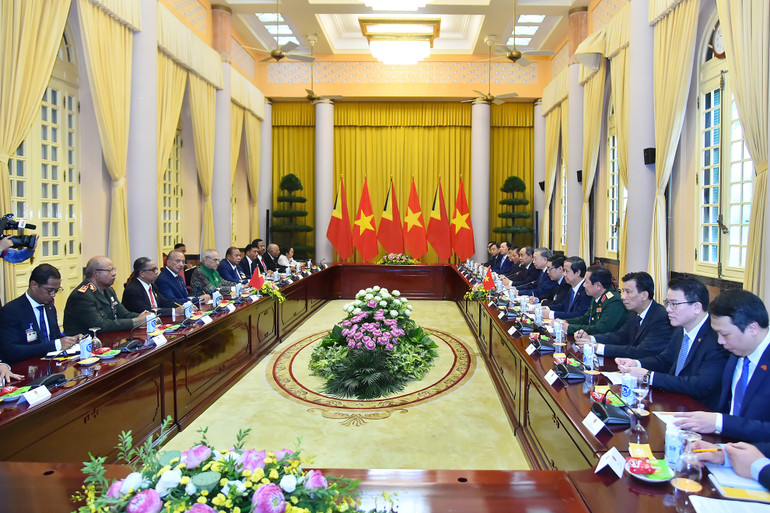 Chủ tịch nước Tô Lâm hội đàm với Tổng thống nước Cộng hòa Dân chủ Timor Leste José Ramos-Horta.