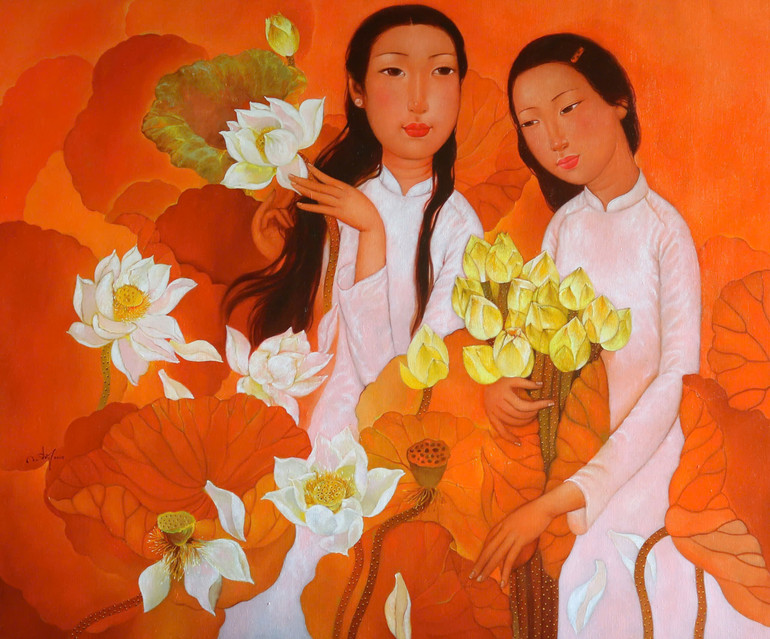 Tác phẩm của họa sĩ Thu An. Tác phẩm của họa sĩ Thu An.