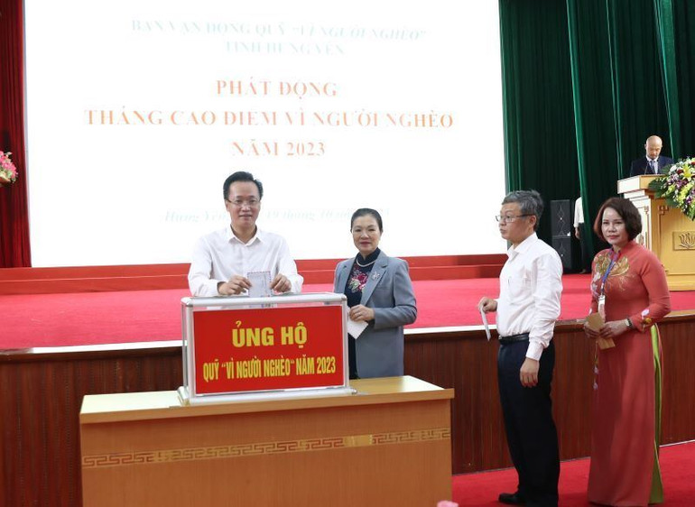 Tỉnh Hưng Yên phát động phong trào ủng hộ Quỹ Vì người nghèo.