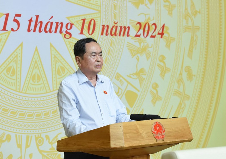 Chủ tịch Quốc hội Trần Thanh Mẫn phát biểu ý kiến tại Hội nghị. Chủ tịch Quốc hội Trần Thanh Mẫn phát biểu ý kiến tại Hội nghị.