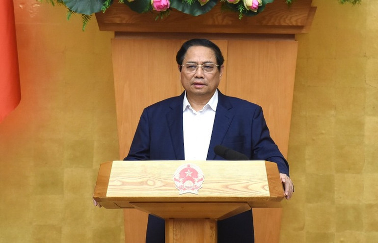 Thủ tướng Phạm Minh Chính phát biểu tại phiên họp.