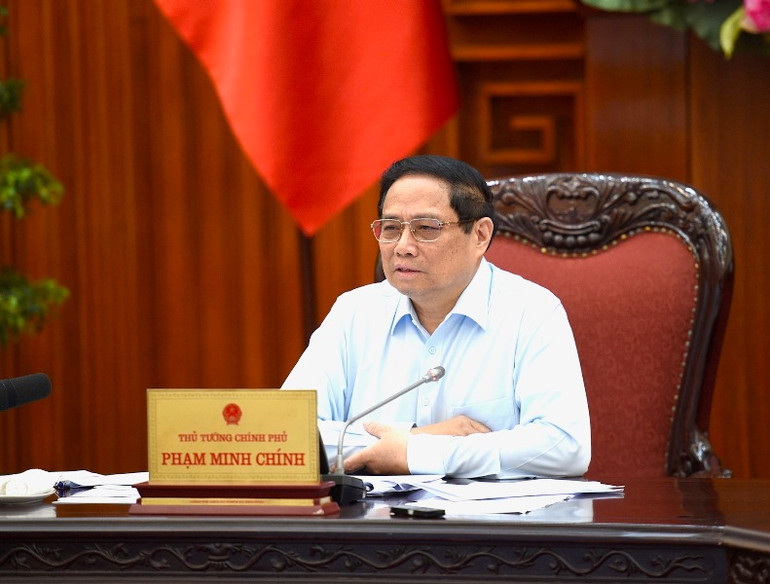 Thủ tướng Phạm Minh Chính chủ trì cuộc họp.