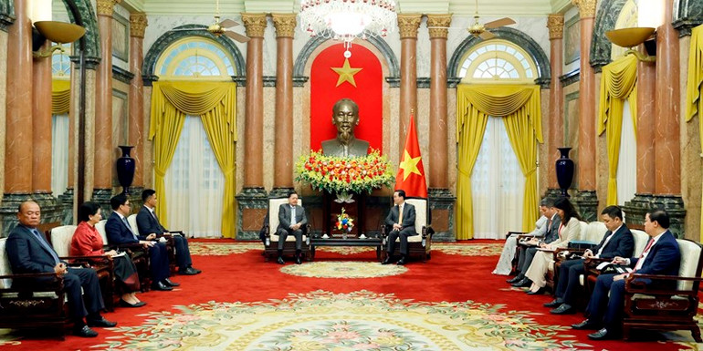 Quang cảnh buổi tiếp.