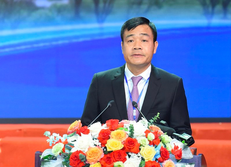 Đại diện doanh nghiệp phát biểu ý kiến tại Hội nghị công bố Quy hoạch tỉnh.