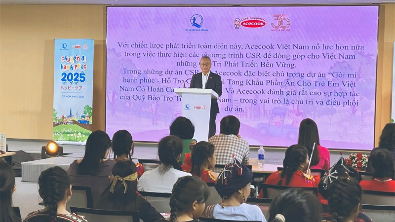 Ông Keneda Hiroki, Tổng Giám đốc Công ty Cổ phần Acecook Việt Nam phát biểu. img-1165-9665.jpg