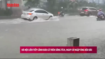 [Video] Hà Nội liên tiếp cảnh báo lũ trên sông Tích, nguy cơ ngập úng kéo dài 