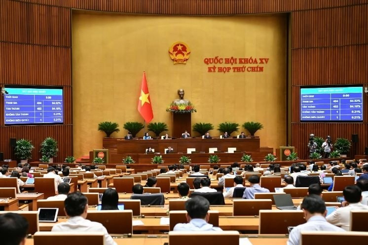 Quang cảnh phiên họp Quốc hội biểu quyết thông qua Nghị quyết về Chương trình giám sát của Quốc hội năm 2026. (Ảnh VPQH)