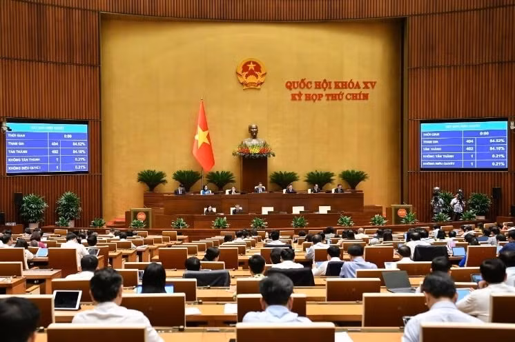 Quang cảnh phiên họp Quốc hội biểu quyết thông qua Nghị quyết về Chương trình giám sát của Quốc hội năm 2026. (Ảnh VPQH)