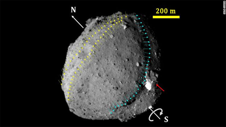 Tiểu hành tinh Ryugu có đường kính 900 mét. Tàu vũ trụ Nhật Bản chở mẫu đất từ tiểu hành tinh gần về đến Trái đất -0