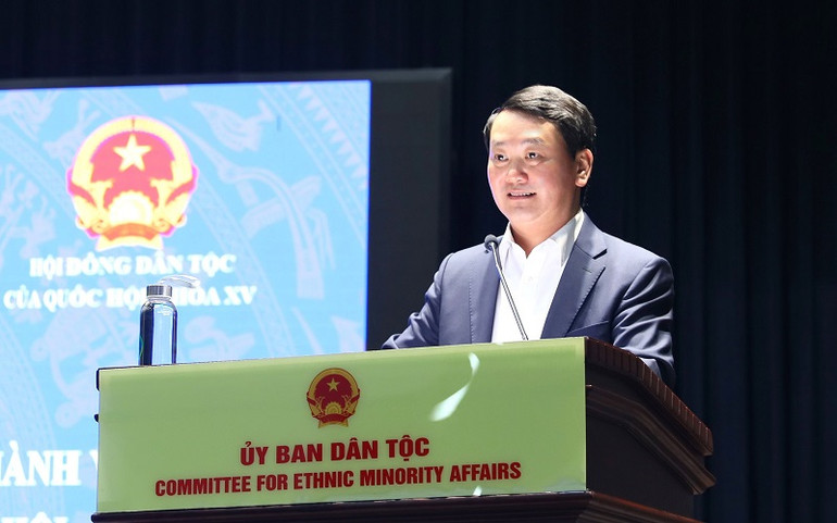 Chủ nhiệm Ủy ban Dân tộc Hầu A Lềnh thông tin về tình hình thực hiện công tác dân tộc, chính sách dân tộc thời gian qua. Nâng cao hiệu quả phối hợp giữa Ủy ban Dân tộc và Hội đồng Dân tộc của Quốc hội -0