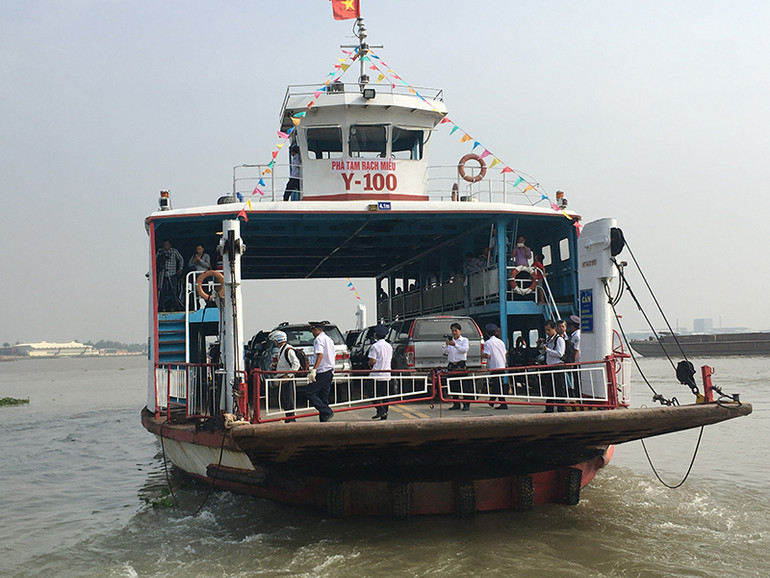 Bến Tre đưa vào hoạt động bến phà tạm Rạch Miễu -0