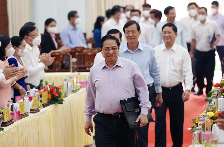 Sáng 17/4, tại Ninh Thuận, Thủ tướng Phạm Minh Chính làm việc với lãnh đạo chủ chốt tỉnh Ninh Thuận. Hình ảnh Thủ tướng làm việc với lãnh đạo chủ chốt tỉnh Ninh Thuận -0