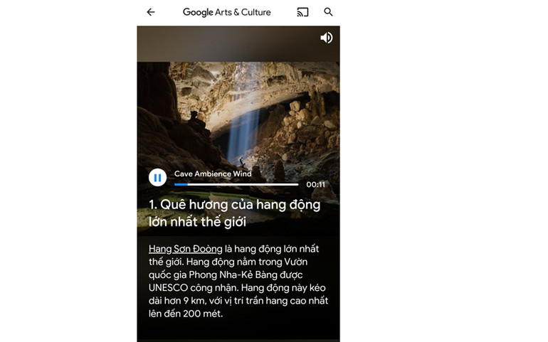 Triển lãm hang động Sơn Đoòng trên Google Art & Culture (Ảnh: chụp màn hình) Google Art & Culture tôn vinh Kỳ quan Việt Nam -0