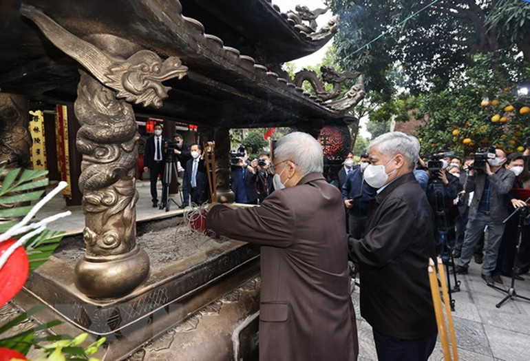 Tổng Bí thư Nguyễn Phú Trọng thăm, chúc Tết tại tỉnh Bắc Ninh -7