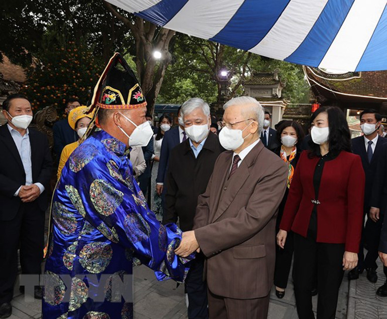 Tổng Bí thư Nguyễn Phú Trọng thăm, chúc Tết tại tỉnh Bắc Ninh -3