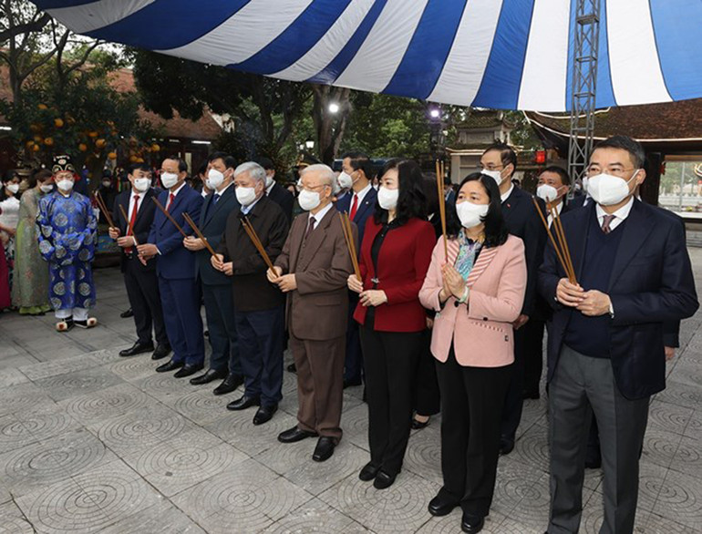 Tổng Bí thư Nguyễn Phú Trọng thăm, chúc Tết tại tỉnh Bắc Ninh -6