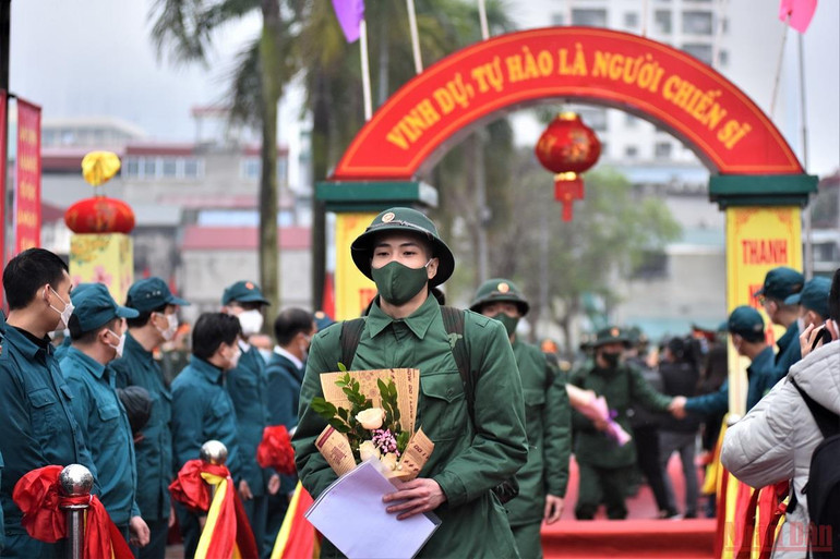 30 quận huyện, thị xã Hà Nội tổ chức lễ giao nhận quân năm 2022 -0