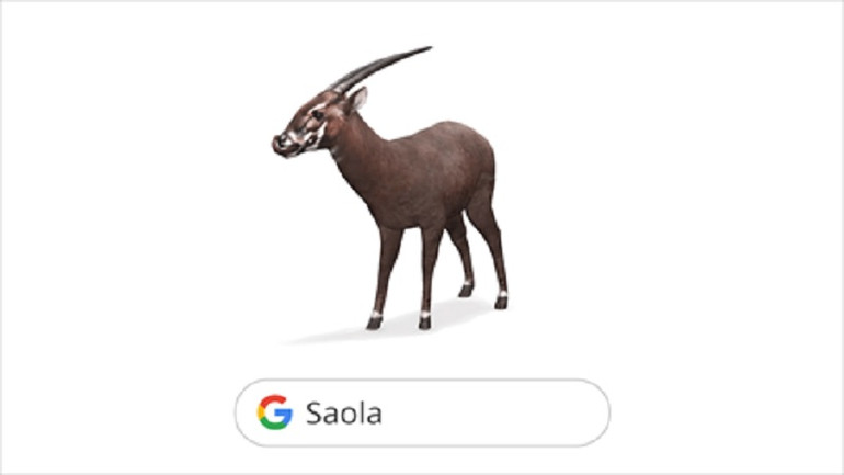 Ngày 9/7, Google ra mắt mô hình Thực tế tăng cường (AR) 3D của Sao la trên Google Tìm kiếm. Cơ hội lịch sử để phục hồi đa dạng sinh học, bảo vệ sao la -0
