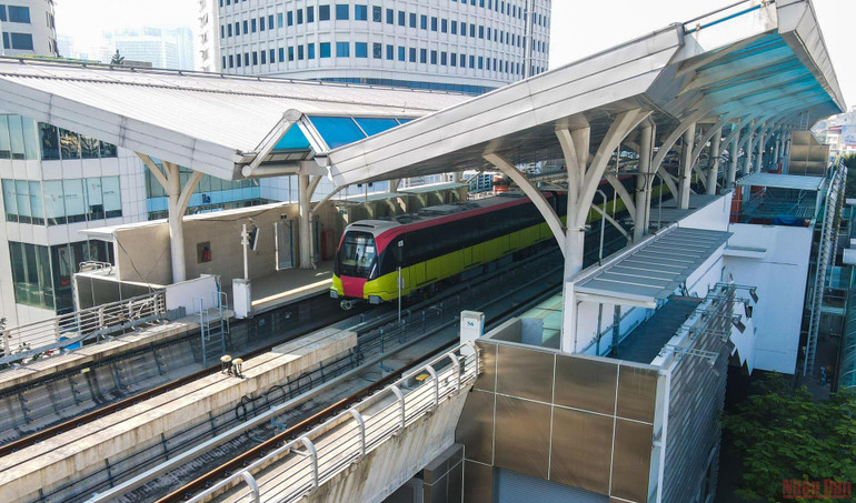 Ngày 6/12, vận hành thử đoàn tàu Nhổn - ga Hà Nội ở tốc độ tối đa -0