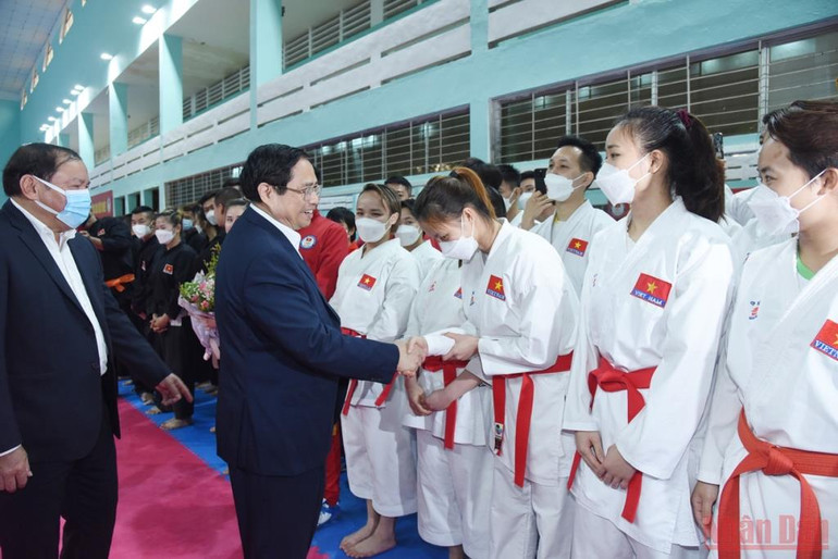 Hình ảnh: Thủ tướng động viên đoàn thể thao Việt Nam, kiểm tra công tác chuẩn bị SEA Games 31 -0