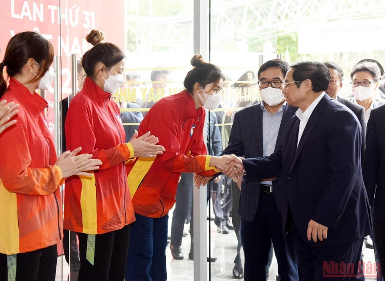 Hình ảnh: Thủ tướng động viên đoàn thể thao Việt Nam, kiểm tra công tác chuẩn bị SEA Games 31 -0