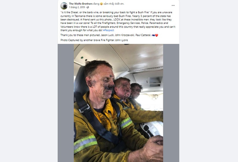 Bức ảnh lính cứu hỏa ở Australia bị chú thích sai thành ở Ukraine -0