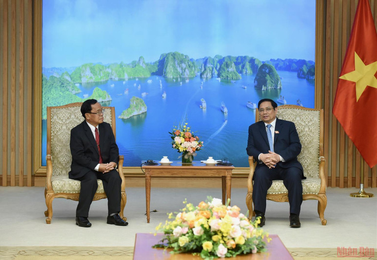 Khuyến khích, tạo mọi điều kiện thuận lợi để Việt Nam và Lào tăng cường hợp tác về thanh tra -0