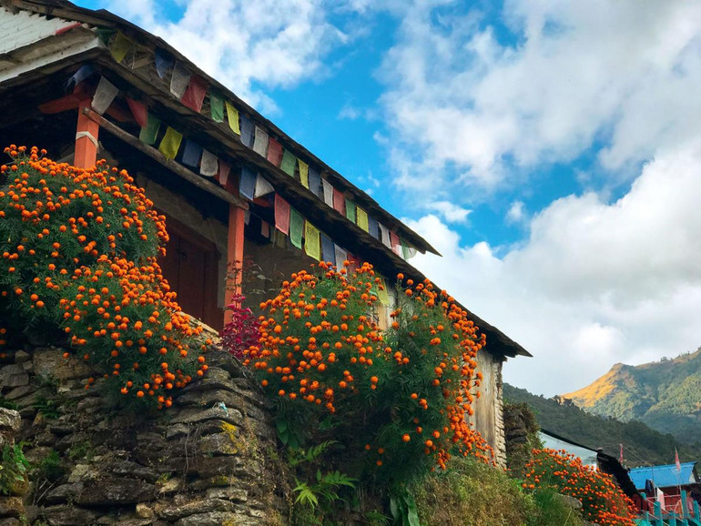 Sắc thu rực rỡ ở Nepal -0