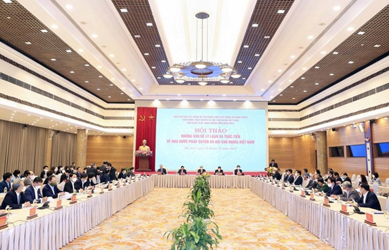 (Hình ảnh) Chủ tịch nước chủ trì hội thảo về Nhà nước pháp quyền xã hội chủ nghĩa -0