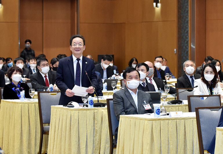 Thủ tướng Phạm Minh Chính và Thủ tướng Lào Phankham Viphavanh gặp gỡ doanh nghiệp hai nước -3