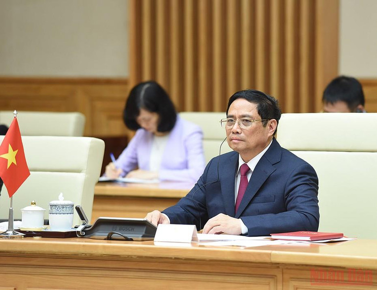 Thủ tướng Phạm Minh Chính tiếp Chủ tịch Quốc hội Cộng hoà Mozambique -0