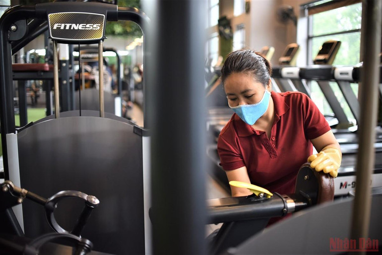 Phòng gym rục rịch đón khách sau thời gian dài giãn cách -0