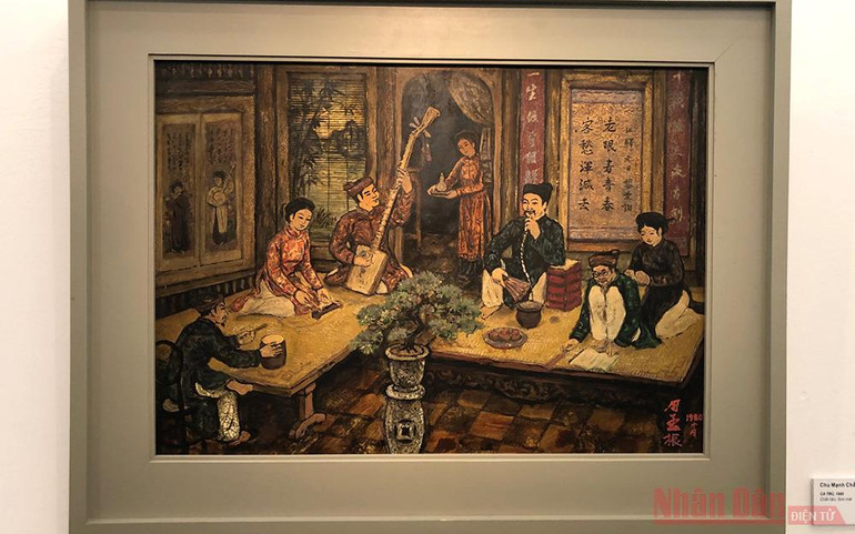 Người kể chuyện xứ Đoài bằng tranh sơn mài -0