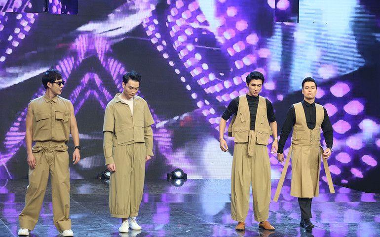 Mạnh Trường, Hồng Đăng, Quốc Đam làm người mẫu cho trang phục của Trương Thanh Long -0