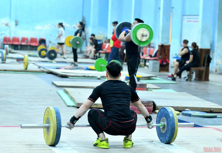 Đô cử Việt Nam tập luyện, quyết tâm giành vàng trên sân nhà -1