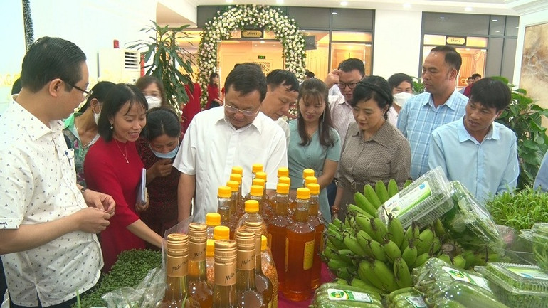 Các đại biểu tham quan sản phẩm nông nghiệp hữu cơ của Hà Nam. Diễn đàn Khuyến nông @ Nông nghiệp -0