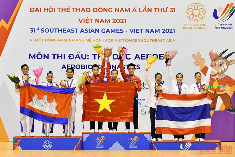 Những khảnh khắc "Vàng" của Đội tuyển aerobic Việt Nam ảnh 11 Đội tuyển aerobic Việt Nam hướng tới kỳ SEA Games thành công -0